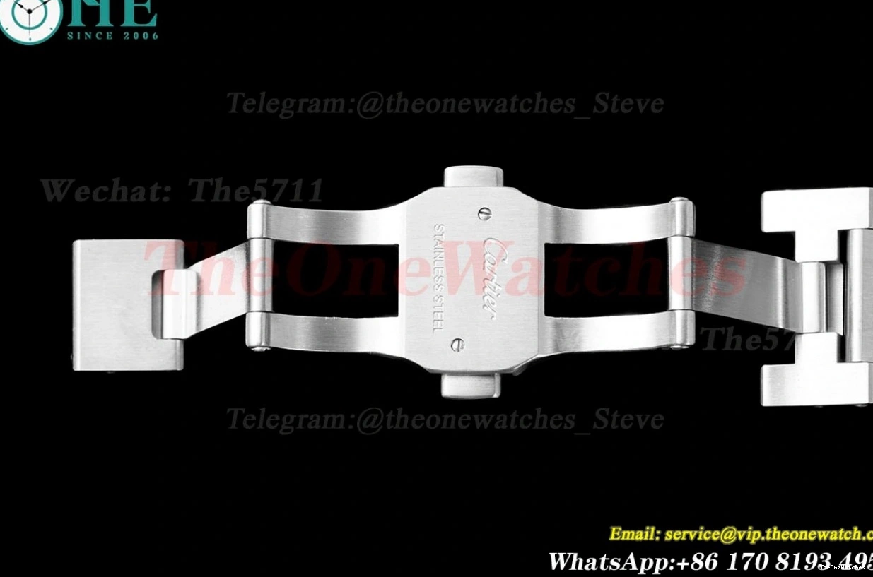 Dial White SS 42mm AF De Ballon Cartier Bleu SS A2824 1219